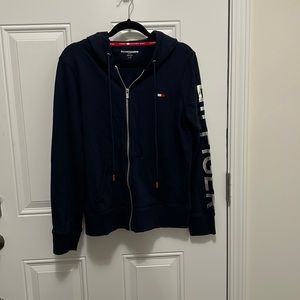 Navy blue Tommy Hilfiger zip up sweater